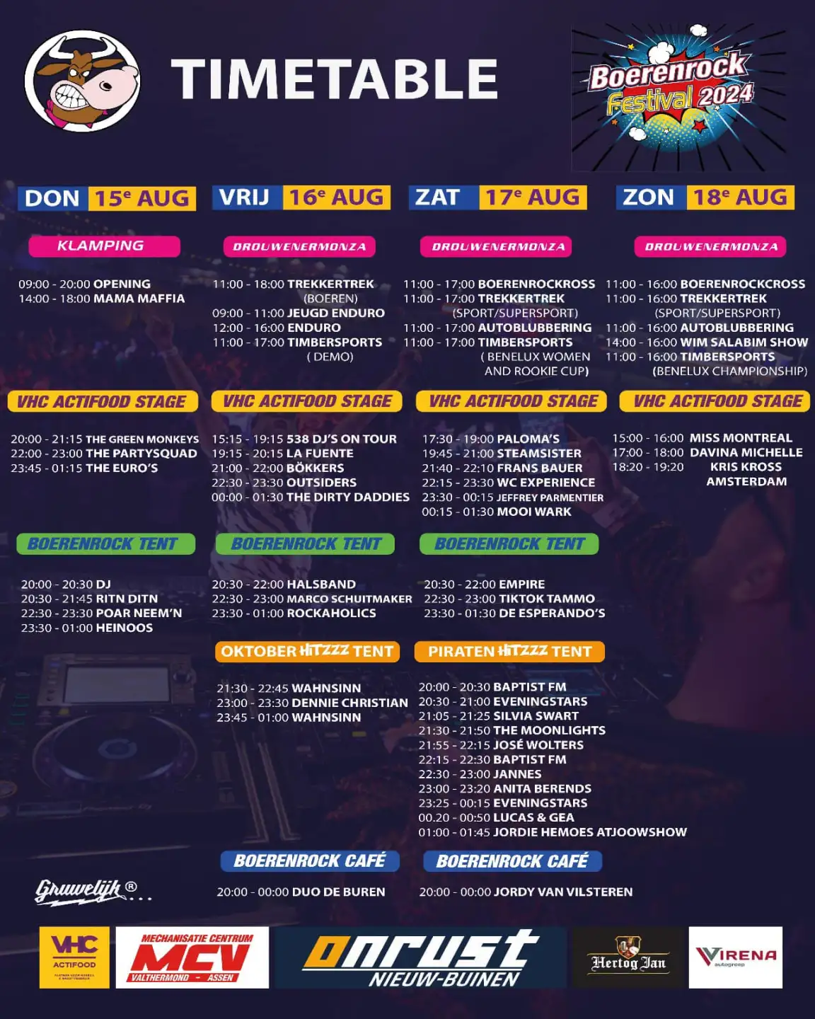 Timetable Boerenrock2024